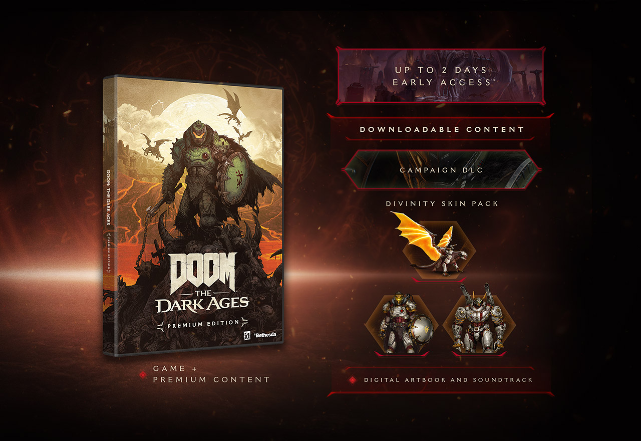 Premium Edition - Base game, Up 2-day early access, campaign DLC, Digital artboard & soundtrack, and Divinity skin pack