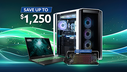 Save up to $1300 plus 2-Year Warranty, Free Peripeheral Gaming Bundle, Free Shipping, & digital bonus games