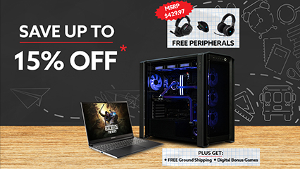 Save uo 15% plus free shipping, digital bonus games & 2 year warranty