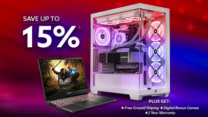 Save uo 15% plus free shipping, digital bonus games & 2 year warranty