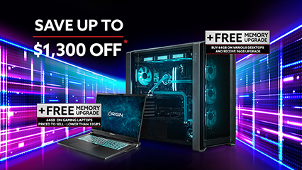 Save uo $1300  plus 2-Year Warranty, Free Memory upgrade from 64GB to 96GB, Free Shipping, & digital bonus games