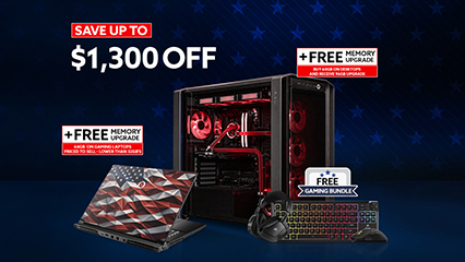 Save up to $1300 plus 2-Year Warranty, Free Memory upgrade from 64GB to 96GB, Free Peripeheral Gaming Bundle, Free Shipping, & digital bonus games