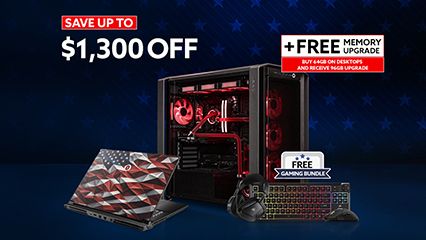 Save up to $1300 plus 2-Year Warranty, Free Memory upgrade from 64GB to 96GB, Free Peripeheral Gaming Bundle, Free Shipping, & digital bonus games