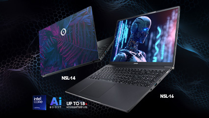 NSL-14 and NSL-16 with Intel Core Ultra, AI Boost, and 18+ battery life