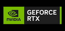 NVIDIA Geforce RTX logo - Powering Advanced AI