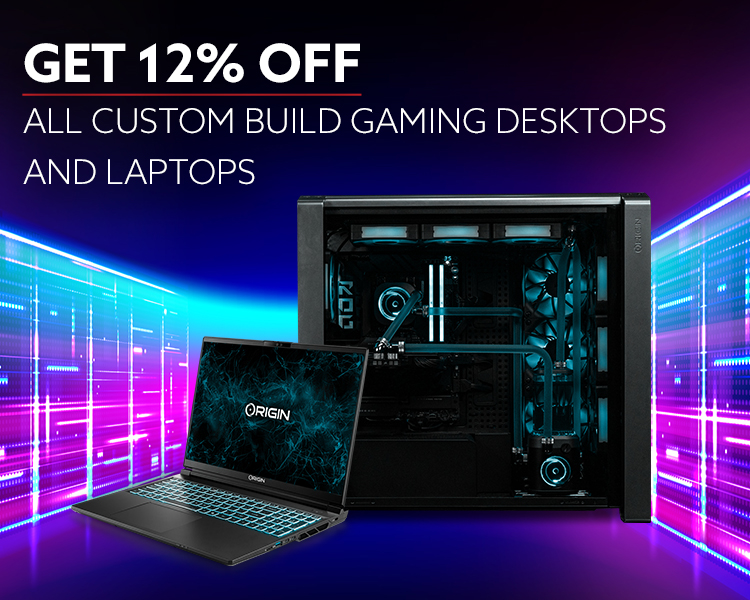 All custom build Gaming desktops and laptops 12% off