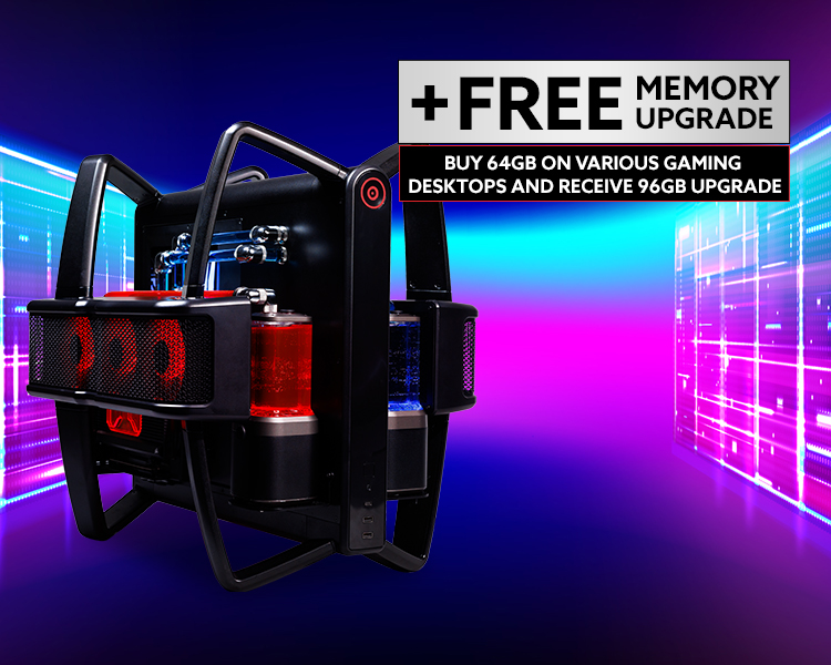 Get 96GB for the price of 64GB RAM on select Gaming Desktops
