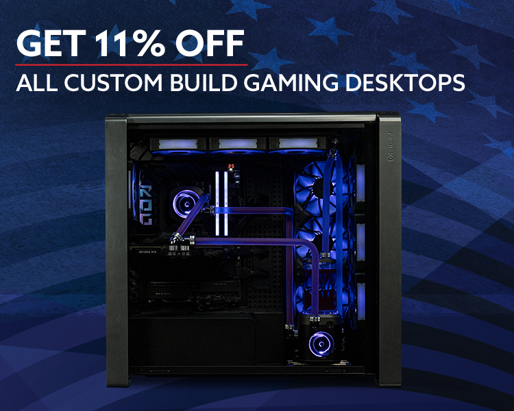 All custom build Gaming desktops and laptops 12% off