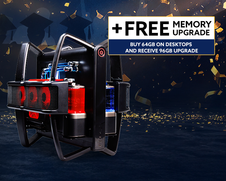 Get 96GB for the price of 64GB RAM on select Gaming Desktops