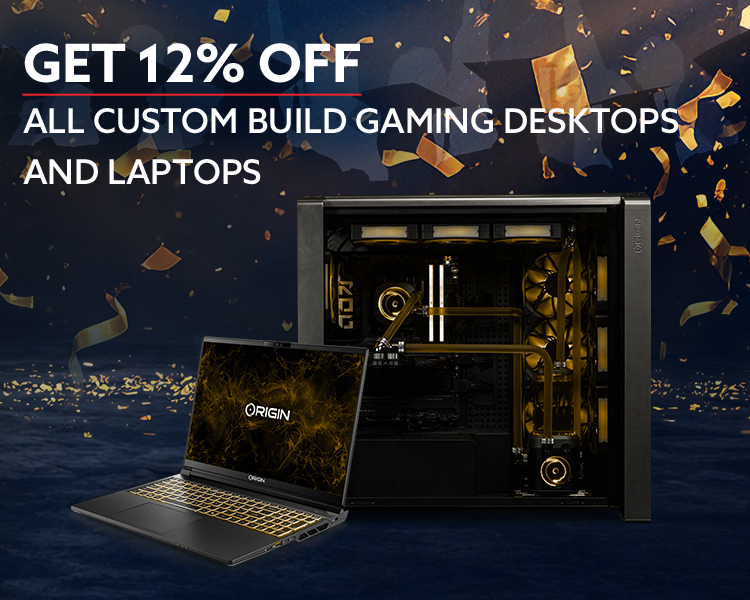 All custom build Gaming desktops and laptops 12% off