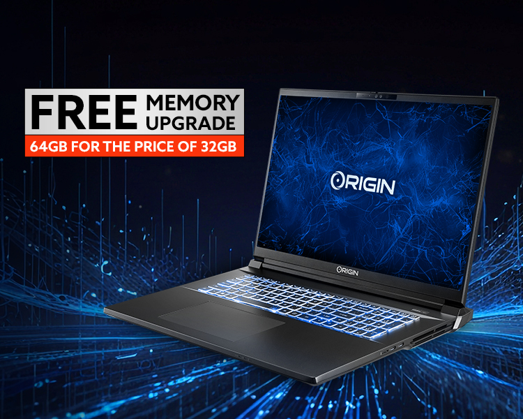 Get 64GB for the Price of 32GB on Select Gaming Laptops