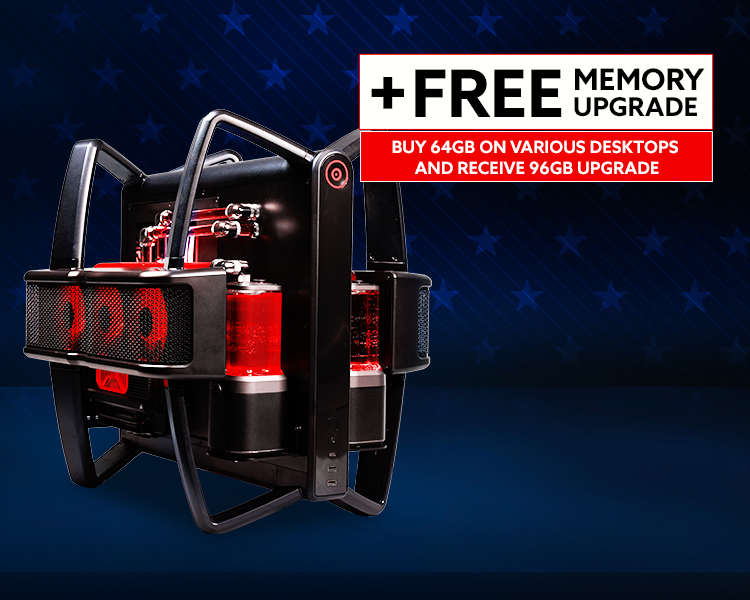 Get 96GB for the price of 64GB RAM on select Gaming Desktops