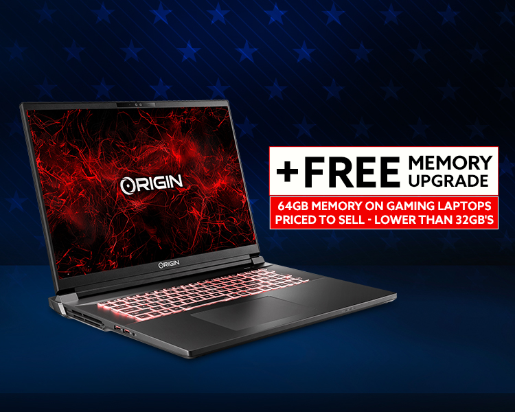Get 64GB for the Price of 32GB on Select Gaming Laptops