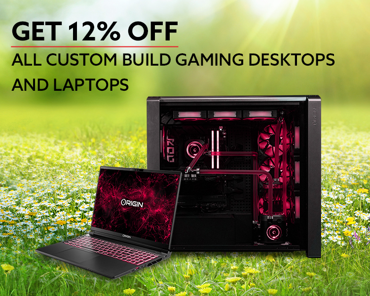 All custom build Gaming desktops and laptops 12% off