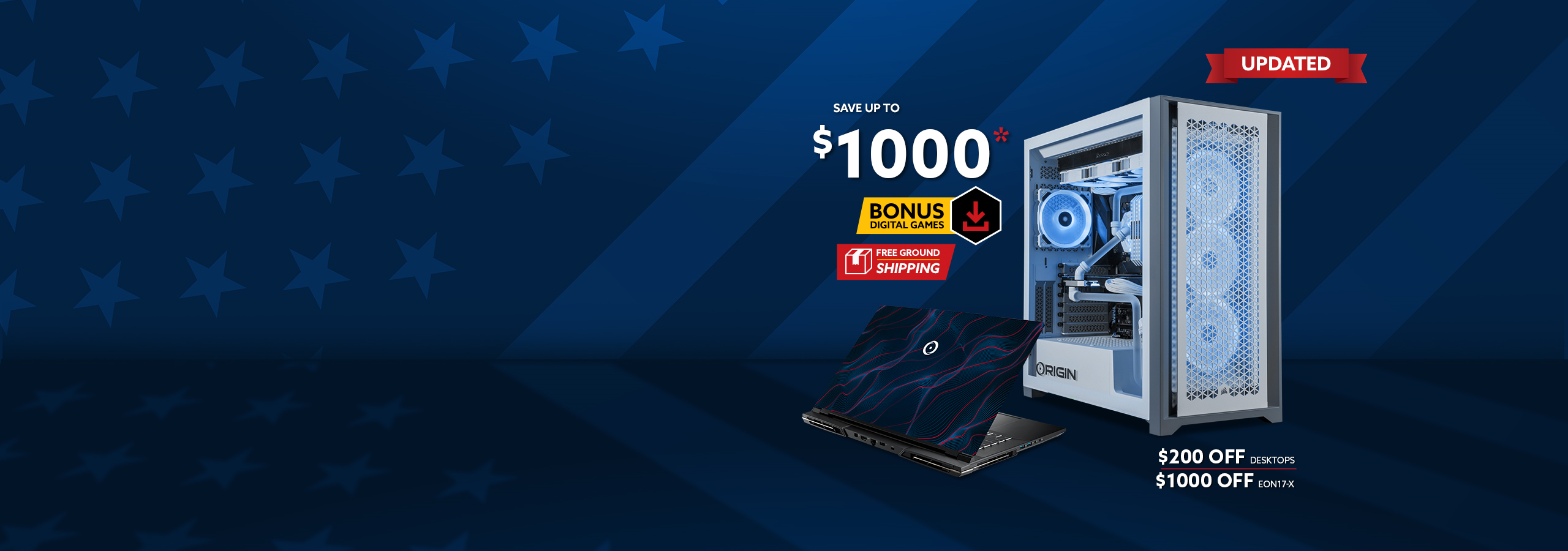Updated Memorial Day Promotion at ORIGIN PC