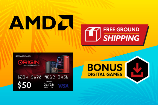 Free Shipping on All Desktops PLUS $50 Rewards Card with AMD Ryzen*