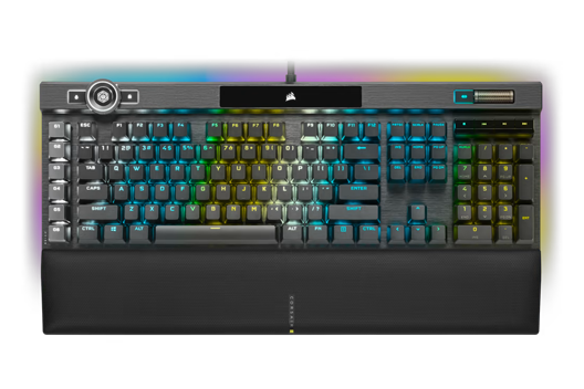 K100 RGB Optical-Mechanical Gaming Keyboard — CORSAIR OPX Switch — Black