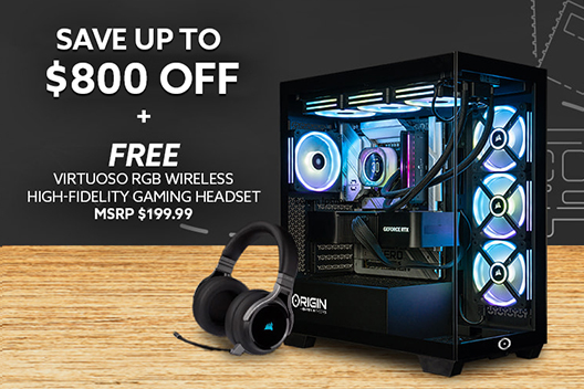 10% Off Select Desktops plus Free Virtuoso RGB Wireless Gaming Headset
