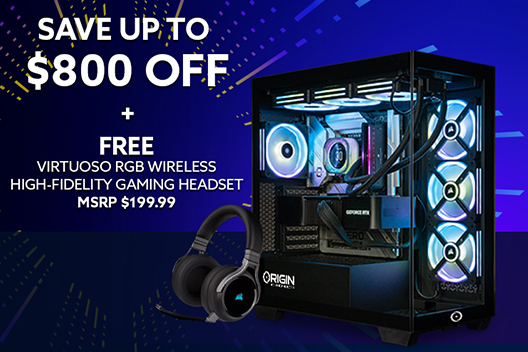 10% Off Select Desktops plus Free Virtuoso RGB Wireless Gaming Headset
