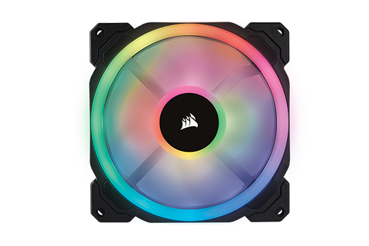 CORSAIR LL iCUE RGB controlled by iCUE software