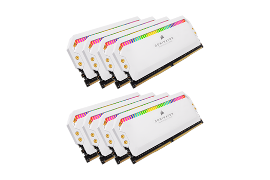 128GB CORSAIR DOMINATOR PLATINUM - WHITE 3200MHz RGB (8x16GB)